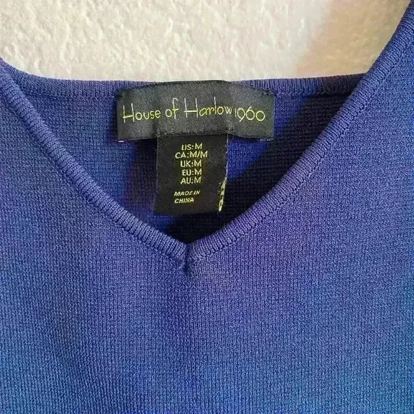 House of Harlow 1960 Revolve knit tank top navy blue Women size medium - Picture 1 of 8